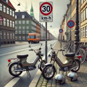 scooter 30 og 45 parkeret I København