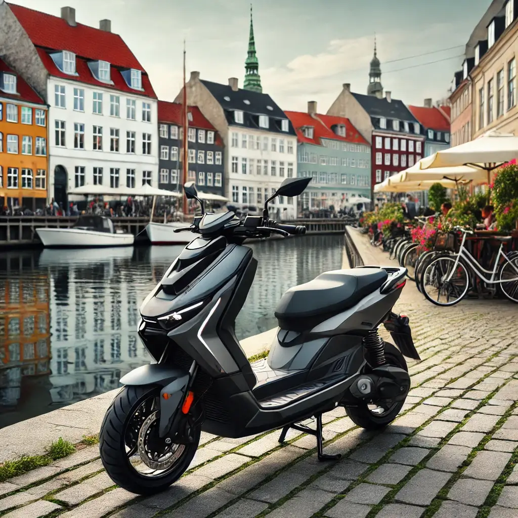 ansvarsforsikret scooter på el i Nyhavn