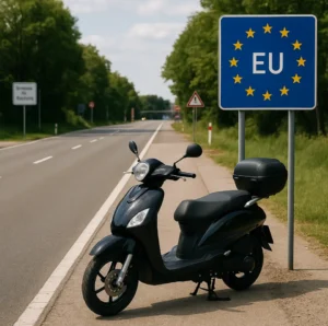 Grønt kort medbragt på tur gennem EU