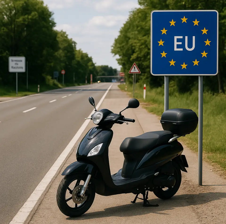 Grønt kort medbragt på tur gennem EU