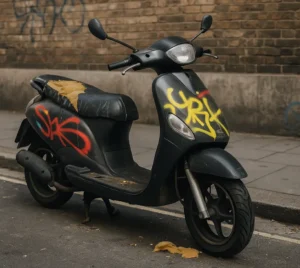 Hærværk begået mod scooter