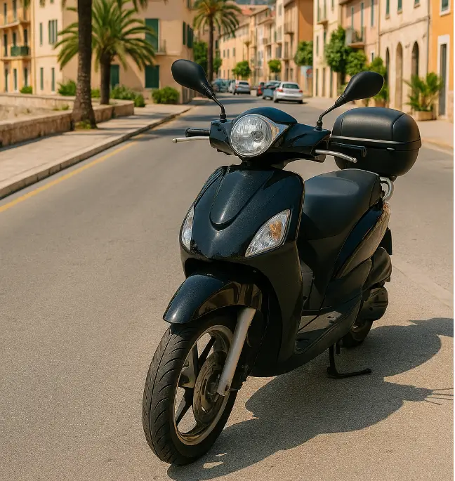 Scooter med international dækning på tur i syden