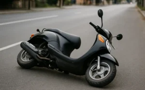 Ulykkesdækning af scooter der er væltet