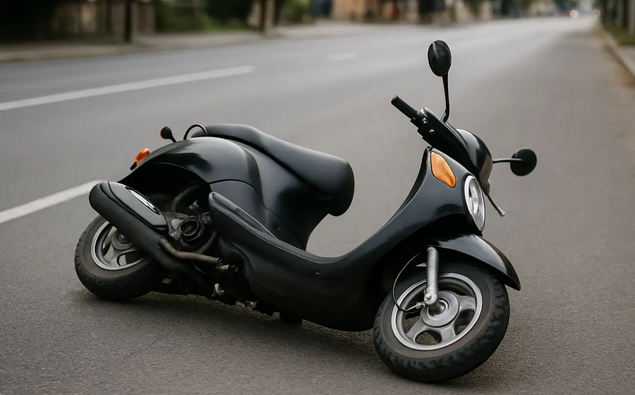 Ulykkesdækning af scooter der er væltet