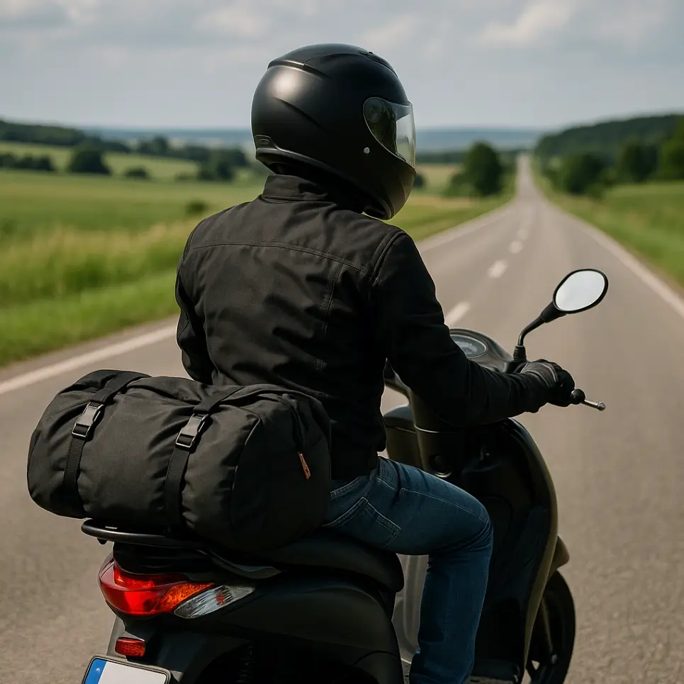 køreområde tages i brug ved længere rejse på scooter